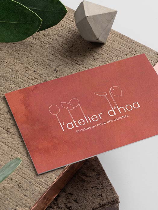carte de visite de l'atelier d'hoa