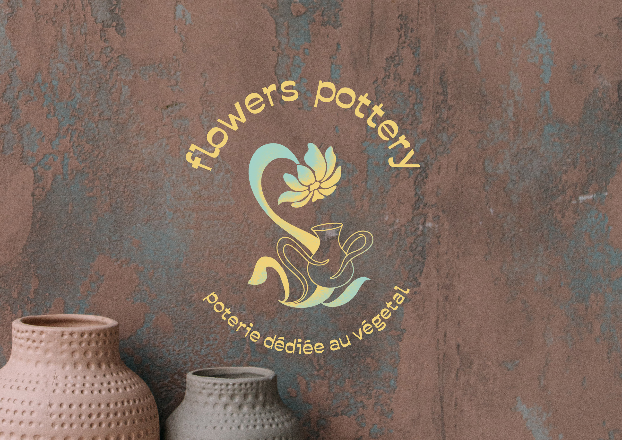 PORTFOLIO_LOGO_FLOWERS_POTTERY Logo Flowers Pottery