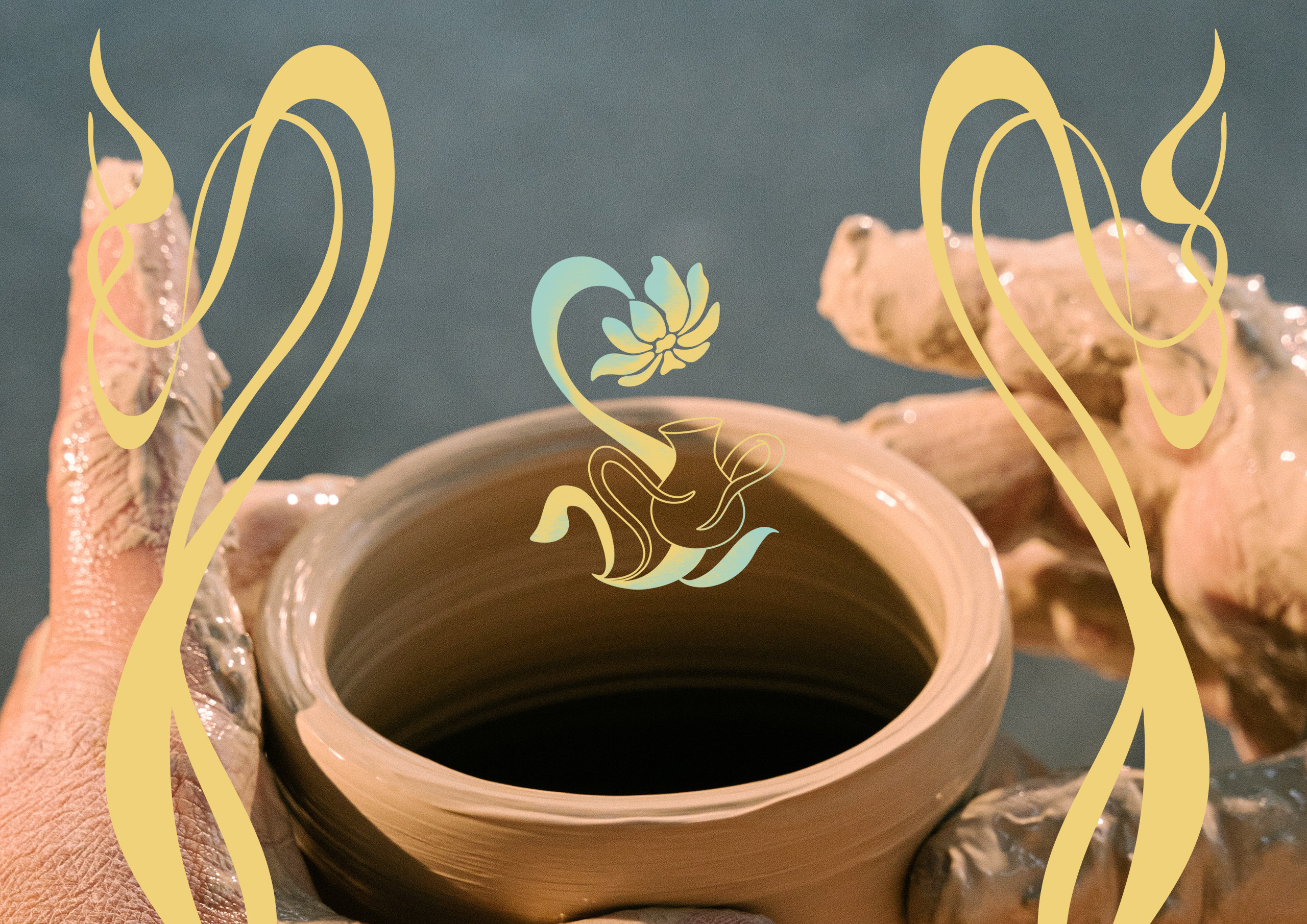 PORTFOLIO_LOGO_FLOWERS_POTTERY_01 Logo Flowers Pottery